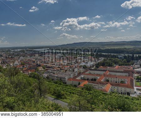View On Drau River Valley From Path To Mittagskogel Hill In Cloudy Summer Day