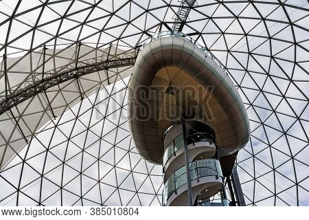 Belfast, Northern Ireland - September 05, 2016: The Glass And Steel Sturcture Of Victoria Square Sho