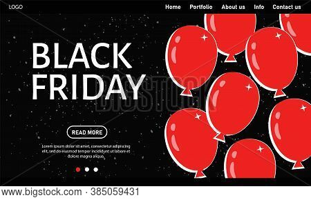 Black Friday. Abstract Website Template For Goods And Services, Super Discounts. Universal Backgroun