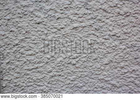 White Plastered Concrete Wall Texture. Whitewash Concrete Wall Seamless Surface. Abstract White Wash