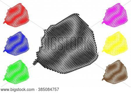 Aleppo City (syrian Arab Republic, Syria, Aleppo Governorate) Map Vector Illustration, Scribble Sket