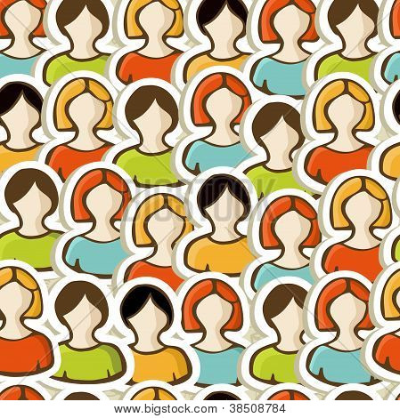 Diversità persone Pattern Background