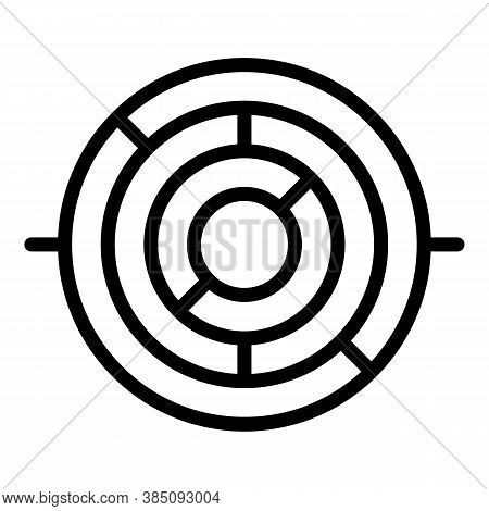 Top View Gyroscope Icon. Outline Top View Gyroscope Vector Icon For Web Design Isolated On White Bac