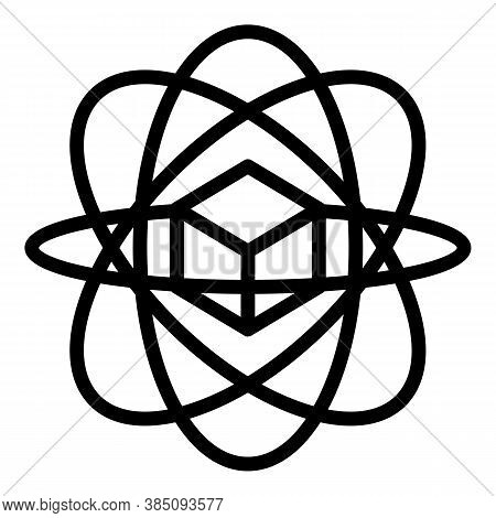 Spin Gyroscope Icon. Outline Spin Gyroscope Vector Icon For Web Design Isolated On White Background