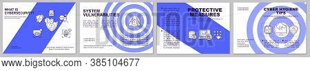 Protective Measures Brochure Template. Secure Network Data Technology. Flyer, Booklet, Leaflet Print