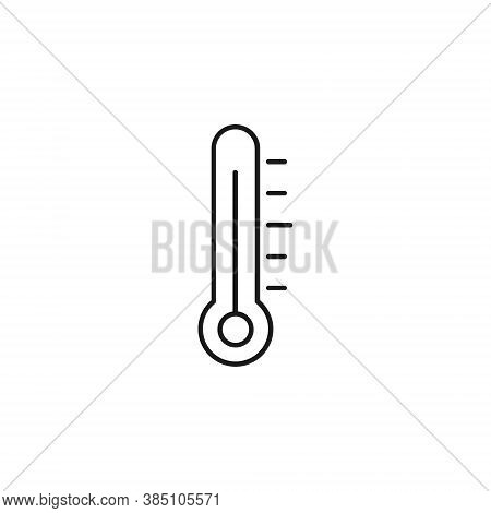 Thermometer Line Icon Vector Isolated On White Background