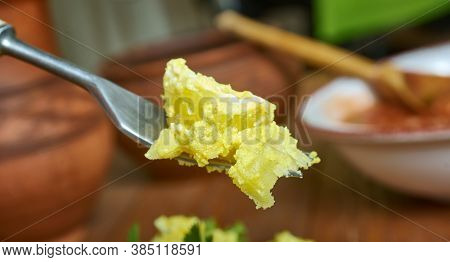 Denich Wot - Potato Stew Made In Medium Spicy Curry And Cumin Sauce, Ethiopian Cuisine