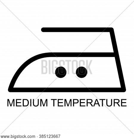 Iron Flat Icon Isolated On White Background. Medium Temperature Level Symbol. Machine Vector Illustr