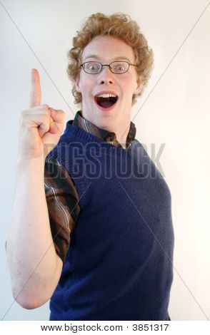 Nerd haben einen Brain-wave