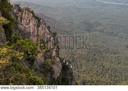 Pagoda On Top Of The Cliff High Mountain At Chaloem Phrakiat Phrachomklao Rachanuson Temple (wat Phr