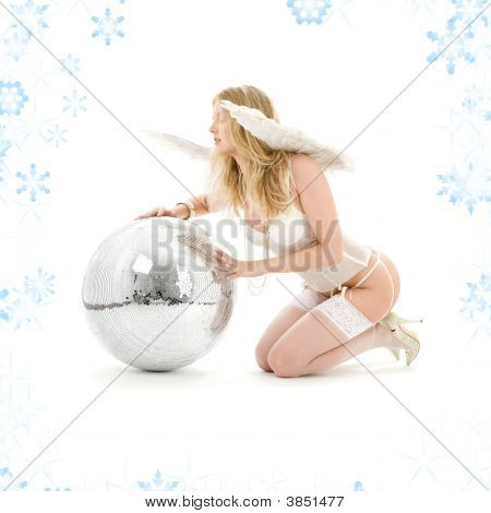 Angelo lingerie con sfera da discoteca