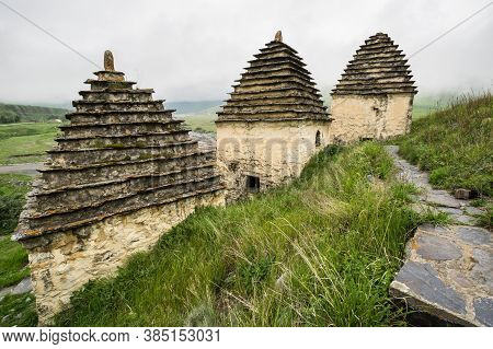 Ancient Alanian Necropolis (city Of Dead)  In Dargavs Village, North Ossetia Alania, Russia