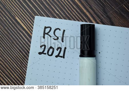 Rsi 2021 Write On A Book Isolated On Office Desk.