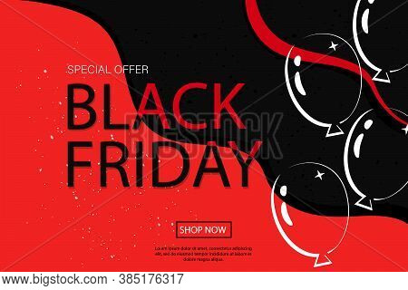 Black Friday. Abstract Website Template For Goods And Services, Super Discounts. Universal Backgroun