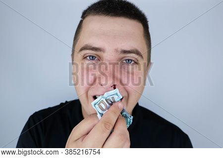 The Man's Nose Started Bleeding. He Wiped It Off With A 100 Dollar Bill. Weakened Blood Vessels That