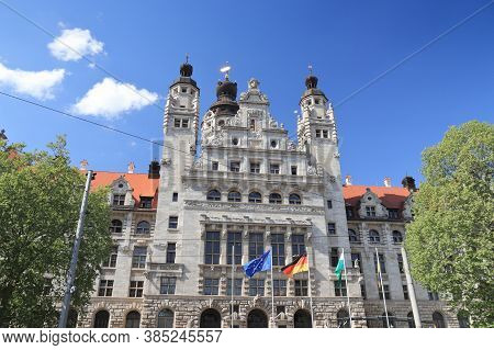 Leipzig City Hall. Architecture In Germany. New City Hall (neues Rathaus) In Historicism Architectur