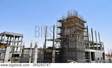 Civil Construction Site Building In Oman. Ibri, Oman : 14-09-2020