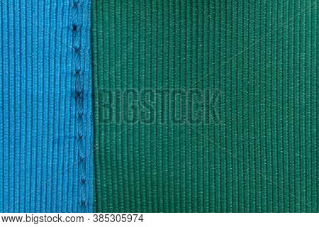 Isolated Spriped Textiles, Fabric, Woven Cloth For The Background (macro, Cllose-up)