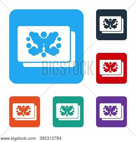 White Rorschach Test Icon Isolated On White Background. Psycho Diagnostic Inkblot Test Rorschach. Se