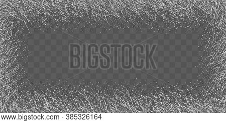 Frozen Frame Window. Frost Glass Ice. Vector Stock Illustration