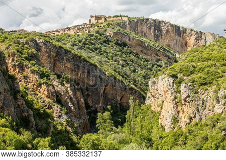 Mountains And Vero River Canyon In Alquezar, Spain