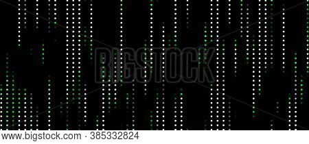 Corrupted Code. Vector Halftone Texture. Cybernetic Futuristic Background. Big Data Visualization. C