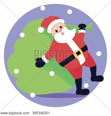 Isolated Santa Clauss Gifts Christmas Time Season Icon- Vector