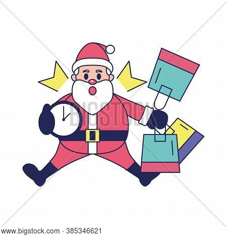 Isolated Santa Clauss Time Black Friday Icon- Vector
