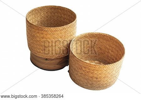 Glutinous Rice Box Made From Bamboo Is A Container For Steamed Glutinous Rice