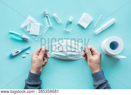 Protect Yourself With Mask And Cleaning Your Hand In Coronavirus,covid-19 Outbreak Around The World.