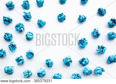 Idea And Creativity Concepts With Paper Crumpled Ball.think Out Of Box.business Solution.