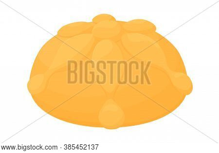 Bread Of The Dead For Mexican Celebration Dia De Muertos Isolated On White. Traditional Spanish Brea