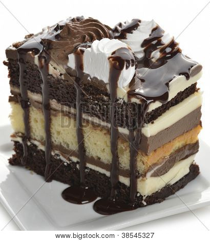 Bolo de chocolate, camada, Close-Up