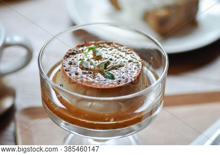 Custard, Custard Cake Or Panna Cotta Or Custard Pudding