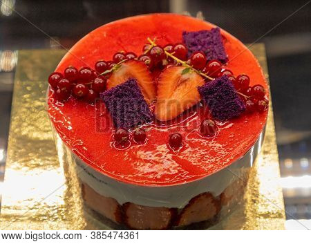 One Big Mix Red Berry Cake In Patisserie
