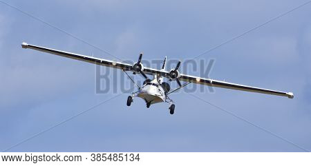 Ickwell, Bedfordshire, England - September 06, 2020: Vintage  Pby-5a Catalina 
