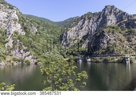 Ladscape Of Krichim Reservoir At Rhodopes Mountain, Bulgaria
