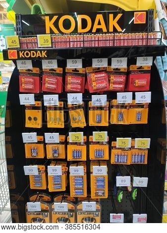 Khonkaen, Thailand - September 07,2020:kodak Batteries Displayed On Store Shelf. Batteries Of Differ