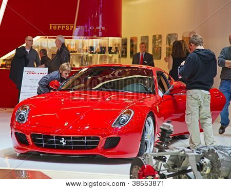Genf - 8. März: Der Ferrari 599 GTB Fiorano auf der 81. internationalen Autosalon Palexpo-Genf auf