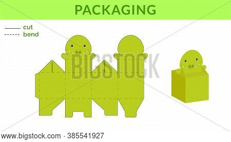 Adorable Diy Party Favor Box For Birthdays, Baby Showers With Crocodile For Sweets, Candies, Small P