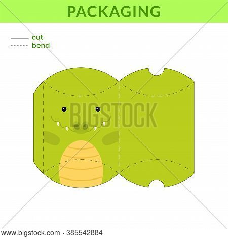 Adorable Diy Party Favor Box For Birthdays, Baby Showers With Crocodile For Sweets, Candies, Small P