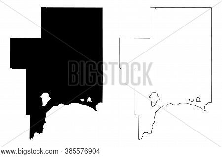 Schoolcraft County, Michigan (u.s. County, United States Of America, Usa, U.s., Us) Map Vector Illus