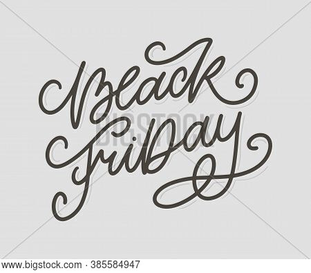 Black Friday Calligraphic Designs Retro Style Elements Vintage Ornaments Sale, Clearance Vector Lett