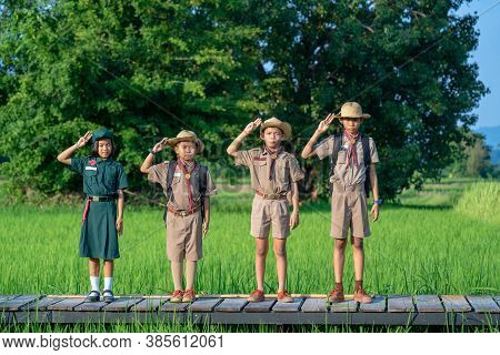 Boy Scout Symbol,concept Is Learning Scout Subject.