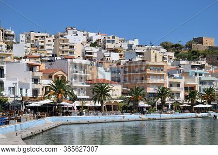 Sitia, August 12: City Harbor On August 12, 2020 At Sitia, Greece. Sitia Is A Port Town And A Munici