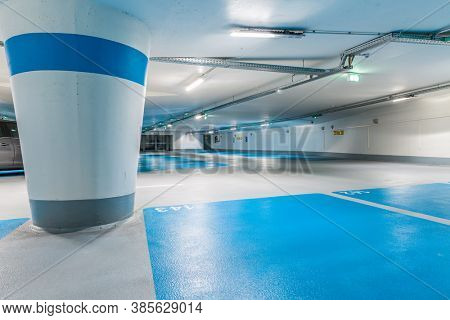 LEIMEN, GERMANY - SEPTEMBER 16th, 2020: Parking in a public parking garage