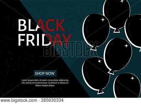 Black Friday. Abstract Website Template For Goods And Services, Super Discounts. Universal Backgroun