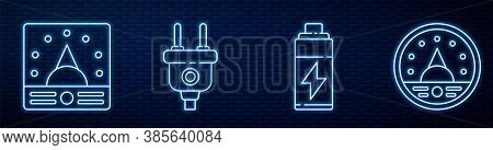 Set Line Battery, Ampere Meter, Multimeter, Voltmeter, Electric Plug And Ampere Meter, Multimeter, V