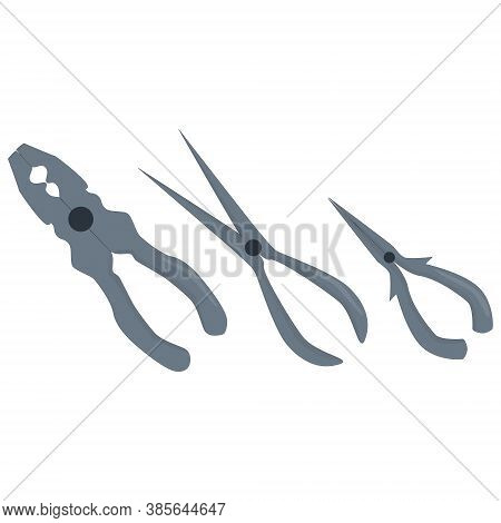 Pilers Set, Vector Illustration For Repair And Home Renovation Theme.