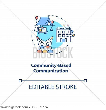 Community-based Communication Concept Icon. Communication Channel. Company Events And Parties. Infor